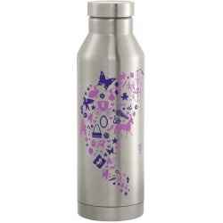 Step By Step Izolovaná láhev na pití z nerezové oceli Purple and Rose 560 ml