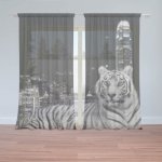 Sablio Záclony Městský tygr: 2ks 150x250cm – Hledejceny.cz