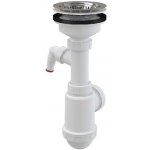 Alcadrain Pro více sérií Sifon dřezový s nerezovou mřížkou d115 a přípojkou A446P-DN50/40 – Zboží Dáma