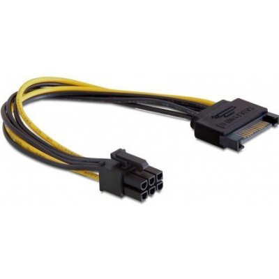 Delock napájecí kabel SATA 15 pin na 6 pin PCI Express oem – Zbozi.Blesk.cz