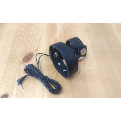 Funny steel Kožený elektro penis, varlata – Zboží Dáma