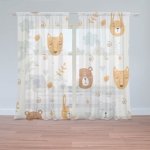Sablio Záclony Medvěd a liška: 2ks 150x250cm – Hledejceny.cz