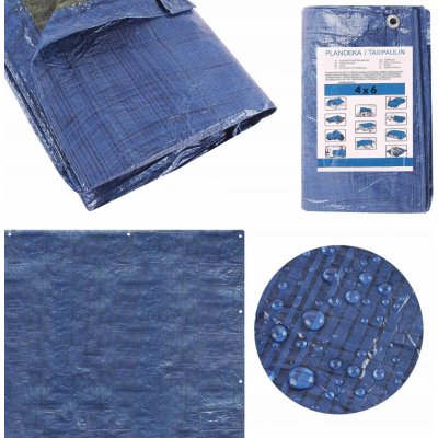 Toptrade krycí plachta s kovovými oky standard 4x6 m – Zbozi.Blesk.cz
