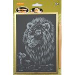 SMT Creatoys Škrabací obrázek Zlatý A5 Lev – Zboží Dáma