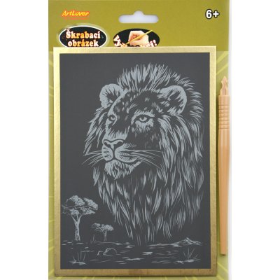 SMT Creatoys Škrabací obrázek Zlatý A5 Lev – Zboží Dáma