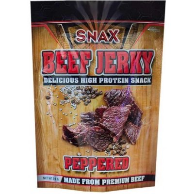 Snakit Foods Snax Beef Jerky Peppered Sušené hovězí maso 25 g