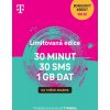 Sim karty a kupony Předplacená karta T-Mobile 30 minut, 30 SMS a 1 GB dat - Limitovaná edice 700 660