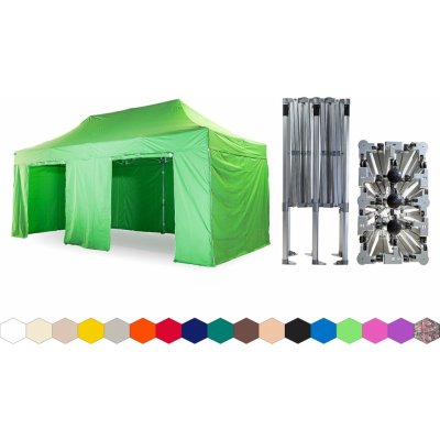 TENTino BIG HEXAGON 4x6 m 13A SVĚTLE ZELENÁ 6 noh – Hledejceny.cz