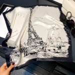 Hedvábný šátek Eiffelova věž – Zboží Dáma