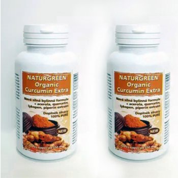 Naturgreen Organic Curcumin Extra+Piperin extrakt 120 vegan kapslí