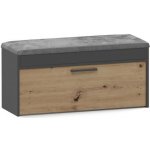 DobreSny Botník s lavicí Parma dub artisan / šedá – Zboží Mobilmania