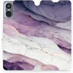 Mobiwear - Sony Xperia 10 VI - VP31S Bílý a fialový mramor – Zboží Živě