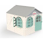 Doloni detský domček béžova / tyrkysová 129 cm x 129 cm x 120 cm – Sleviste.cz