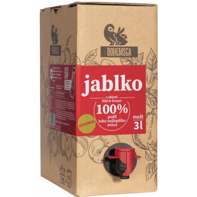 Bohemsca Mošt jablko 100% BIB 3000 ml – Zbozi.Blesk.cz