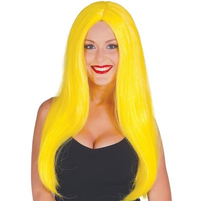 Fiestas Guirca Fiestas Španělsko Paruka dlouhá žlutá – Zboží Dáma