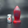 Anální kolík Topped Toys Deep Space 130 Forge Red, prémiový silikonový anální kolík 25 x 10,5 cm
