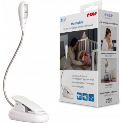 REER Lampička bílá LED noční s klipem – Zboží Dáma