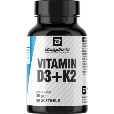 BodyWorld Vitamin D3+K2 90 kapslí – Hledejceny.cz