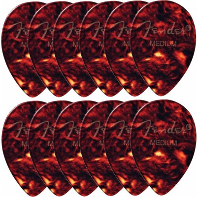 Fender 358 Shape Classic Celluloid Picks M 12 Trsátko – Zboží Mobilmania