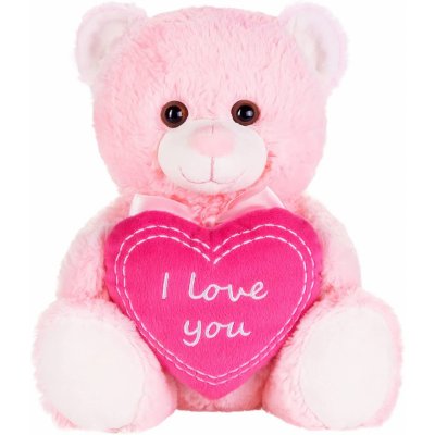 BRUBAKER Medvídek se srdíčkem růžový I Love You medvídek měkká růžová 25 cm