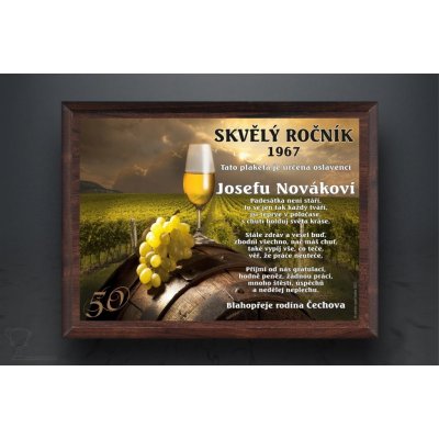 Plaketa Skvělý ročník Vinař M/Vinař M C – Sleviste.cz