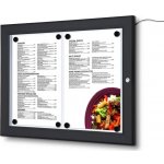 Jansen Display Venkovní MENU vitrína 2 x A4 s LED osvětlením, černá | Zboží Auto