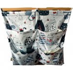 KHC kapsář na postýlku veselé kočičky na bílé bavlna – Sleviste.cz