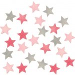 Dřevěné hvězdy růžové a šedé 2 cm 24 ks – Zboží Mobilmania