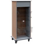 DEXTER 27 TRANSPARENT vozík boxový, roletový, 1780x780x620 mm, korpus dub bardolino, horní a spodní deska bílá – Hledejceny.cz