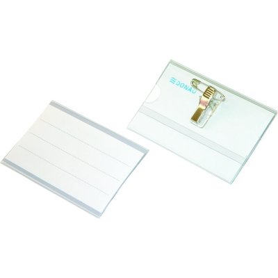 DONAU jmenovka s klipem a zapínáním, 86 x 54 mm, transparentní – Zboží Dáma