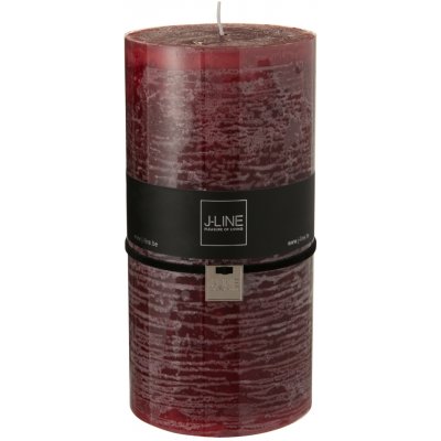 Oválná bordová svíčka XXL - 10*10*20 cm - J-Line by Jolipa – Hledejceny.cz