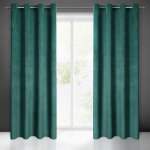EUROFIRANY ZATEMŇOVACÍ ZÁVĚS NA KROUŽCÍCH ELIZA 140X250 CM TMAVĚZELENÁ – Hledejceny.cz