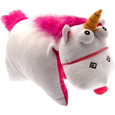 Disney Oficiální skládací dekorační polštářek Despicable Me Fluffy Unicorn TA640 (jedna velikost) (bílý/růžový)