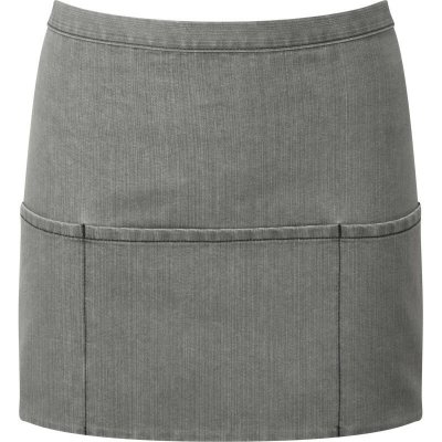Premier Zástěra Colours PR 155 do pasu s kapsou krátká COT390155m1399-grey denim – Hledejceny.cz