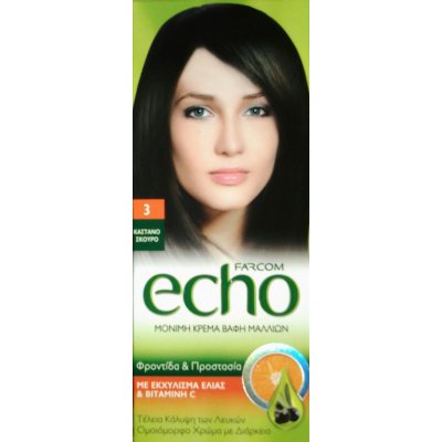 Echo barva na vlasy set 3 tmavě kaštanová