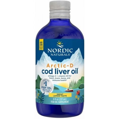 Nordic Naturals Arctic-D Cod liver oil Lemon 237 ml – Hledejceny.cz
