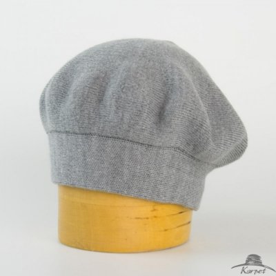 Dámský pletený dvojitý baret nezdobený šedá – Hledejceny.cz