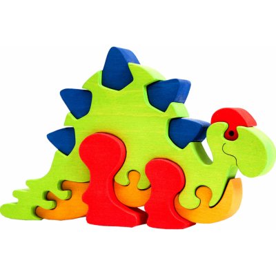 Fauna Stegosaurus vkládací puzzle z masivu