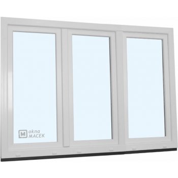KNIPPING Plastové okno - 70 AD, 2100x1500 mm, OS+O/OS, bílá