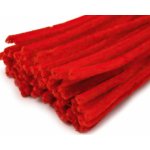 Chlupatý modelovací drát 160281/03, jednobarevná červená, průměr 6mm, délka 30cm, (1 balení, 20 kusů) – Sleviste.cz