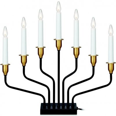 Markslöjd 703578 Vánoční svícen BROSA 7xE10/3W/34V černý ML0774 – Hledejceny.cz