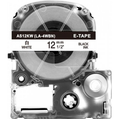 Epson AS12KW 12 mm x 8 m černý tisk/ bílý podklad - kompatibilní – Zboží Dáma