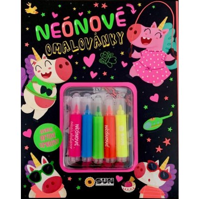 Neonové omalovánky se třpytivými samolepkami a fixami – Zbozi.Blesk.cz