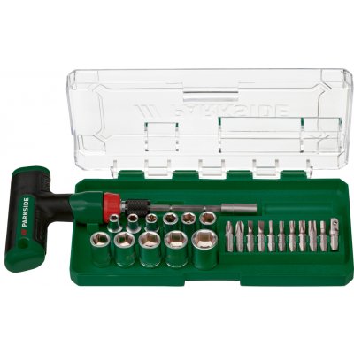 PARKSIDE Sada šroubováků / Sada ráčnového šroubováku s bity, 23dílná / 24dílná (ráčny s T-rukojetí) – Zboží Dáma