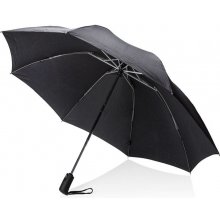 Swiss Peak reverzní skládací deštník z RPET černý