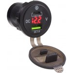 34575R USB nabíječka QC3.0 + USB-C, digitální voltmetr do panelu | Zboží Auto