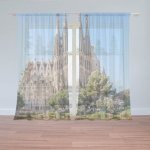 Sablio Záclony Barcelona Sagrada Familia: 2ks 150x250cm – Hledejceny.cz