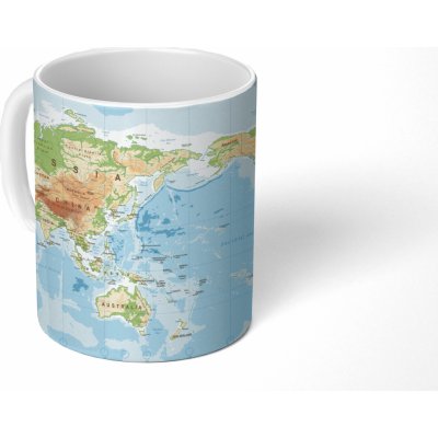 MuchoWow Hrnek na kávu Mapa světa Atlas Barvy 350 ml – Zboží Mobilmania