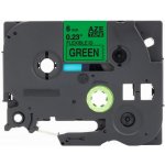 Alternativní páska pro Brother TZ-FX711 + TZe-FX711, flexi, 6 mm x 8 m, černý tisk + zelený podklad – Hledejceny.cz