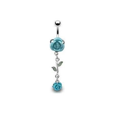Šperky4U piercing do pupíku růžička WP01060-Q – Zboží Mobilmania